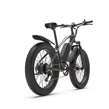 GOGOBEST GF600 Plus Electric Mountain Bike – Dual 1000W Motors | 48V 25Ah Battery | 26″ Fat Tyres | Full Suspension | High-Performance All-Terrain E-Bike