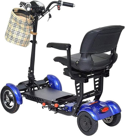 Compact 4-Wheel Mobility Scooter – Folding Design | Adjustable Seat | Portable Travel Scooter | Comfortable Everyday Mobility Aid