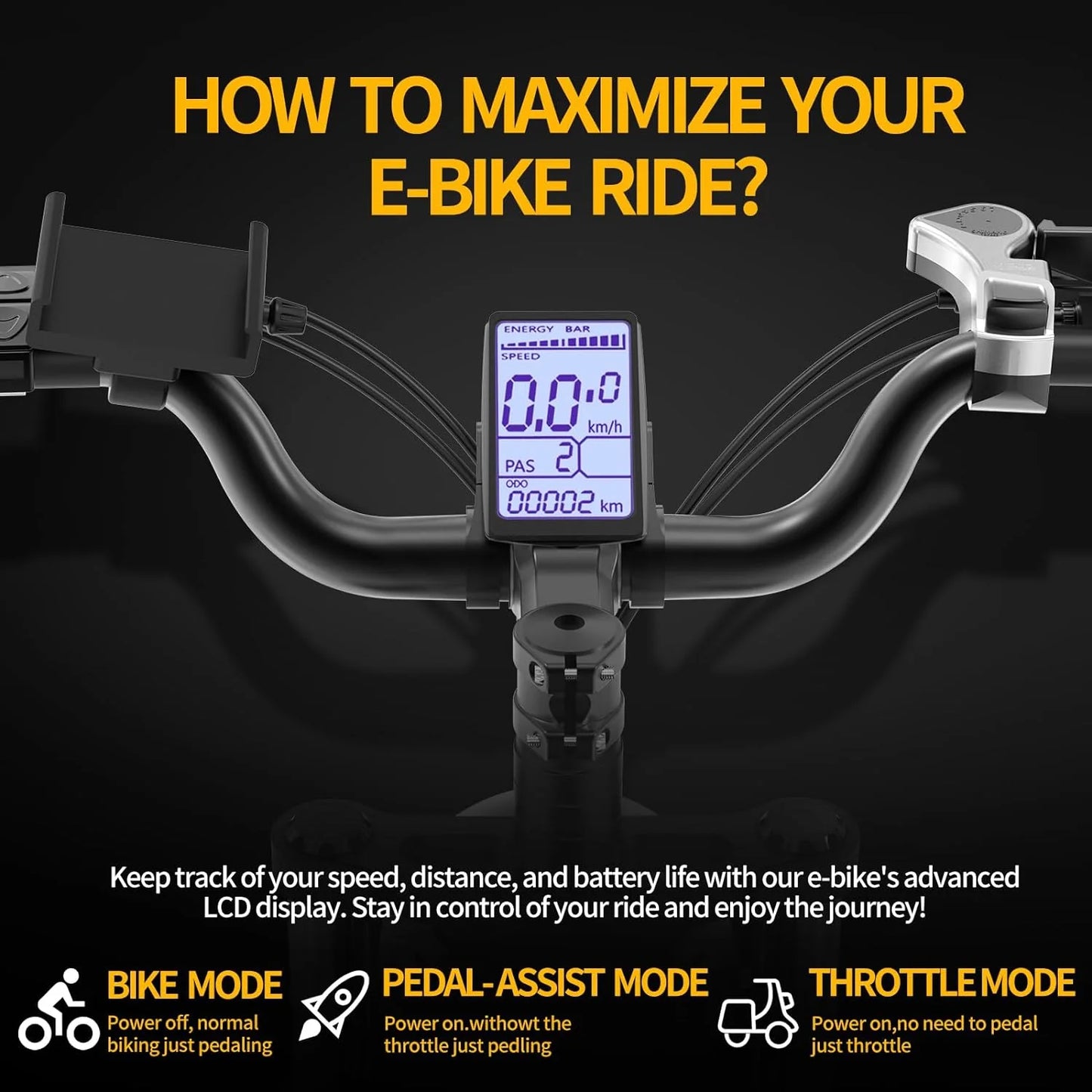 Ridstar YVY C20 Pro / Q20 Pro – 2000W Dual Motor | 52V 40Ah Dual Battery | 20″×4″ Fat Tires