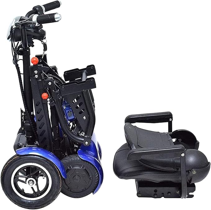 Compact 4-Wheel Mobility Scooter – Folding Design | Adjustable Seat | Portable Travel Scooter | Comfortable Everyday Mobility Aid