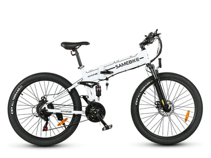 SAMEBIKE LO26-II Electric Mountain Bike – 75+Nm Motor | 48V 14Ah Battery | 26″ Fat Tyres | Dual Suspension | Folding All-Terrain E-Bike | UK Legal Commuter MTB
