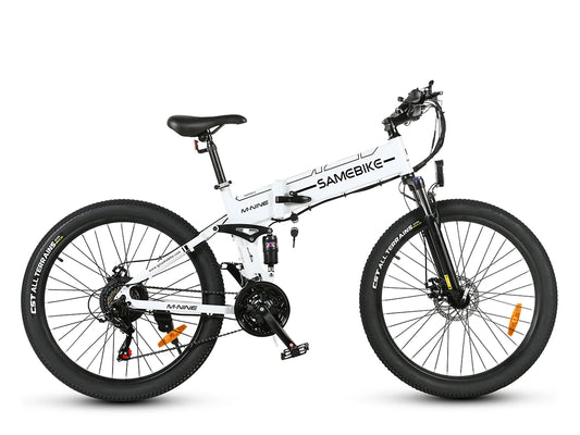 SAMEBIKE LO26-II Electric Mountain Bike – 75+Nm Motor | 48V 14Ah Battery | 26″ Fat Tyres | Dual Suspension | Folding All-Terrain E-Bike | UK Legal Commuter MTB