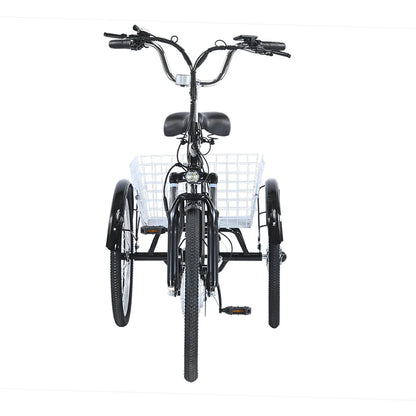 GOGOBEST GF100 Electric City Tricycle Cargo E-Bike – 350W Motor | 36V Battery (15Ah / 20Ah Variant) | 24″ Wheels | Rear Cargo Basket | Up to 90km Range | Stable 3-Wheel Utility E-Bike