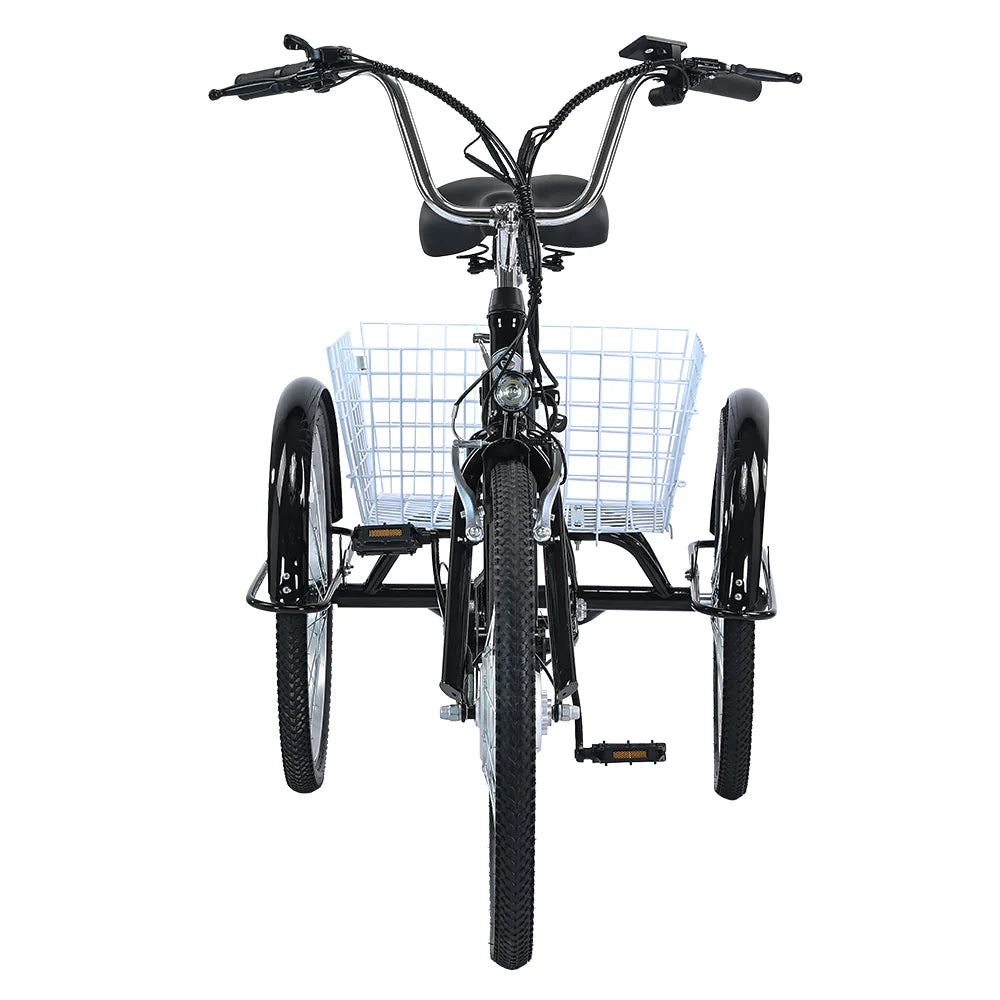 GOGOBEST GF100 Electric City Tricycle Cargo E-Bike – 350W Motor | 36V Battery (15Ah / 20Ah Variant) | 24″ Wheels | Rear Cargo Basket | Up to 90km Range | Stable 3-Wheel Utility E-Bike
