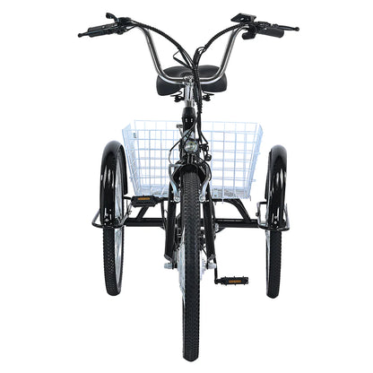 GOGOBEST GF100 Electric City Tricycle Cargo E-Bike – 350W Motor | 36V Battery (15Ah / 20Ah Variant) | 24″ Wheels | Rear Cargo Basket | Up to 90km Range | Stable 3-Wheel Utility E-Bike