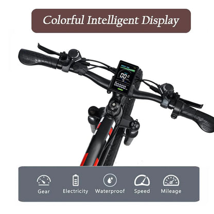RANDRIDE YX90M Electric Bike – 1000W Motor | 48V 13.6Ah Battery | 26″ × 4.0″ Fat Tyres | Full Suspension | Hydraulic Brakes | Up to 90km Range