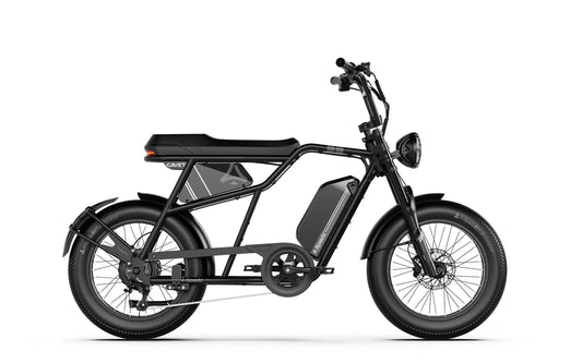 A-SPADZ CAVET Air Electric Bike – 250W Motor | 48V 15.6Ah Battery | 20″ × 4.0″ Fat Tyres | Café Racer Style | Up to 100km Range | UK Legal E-Bike