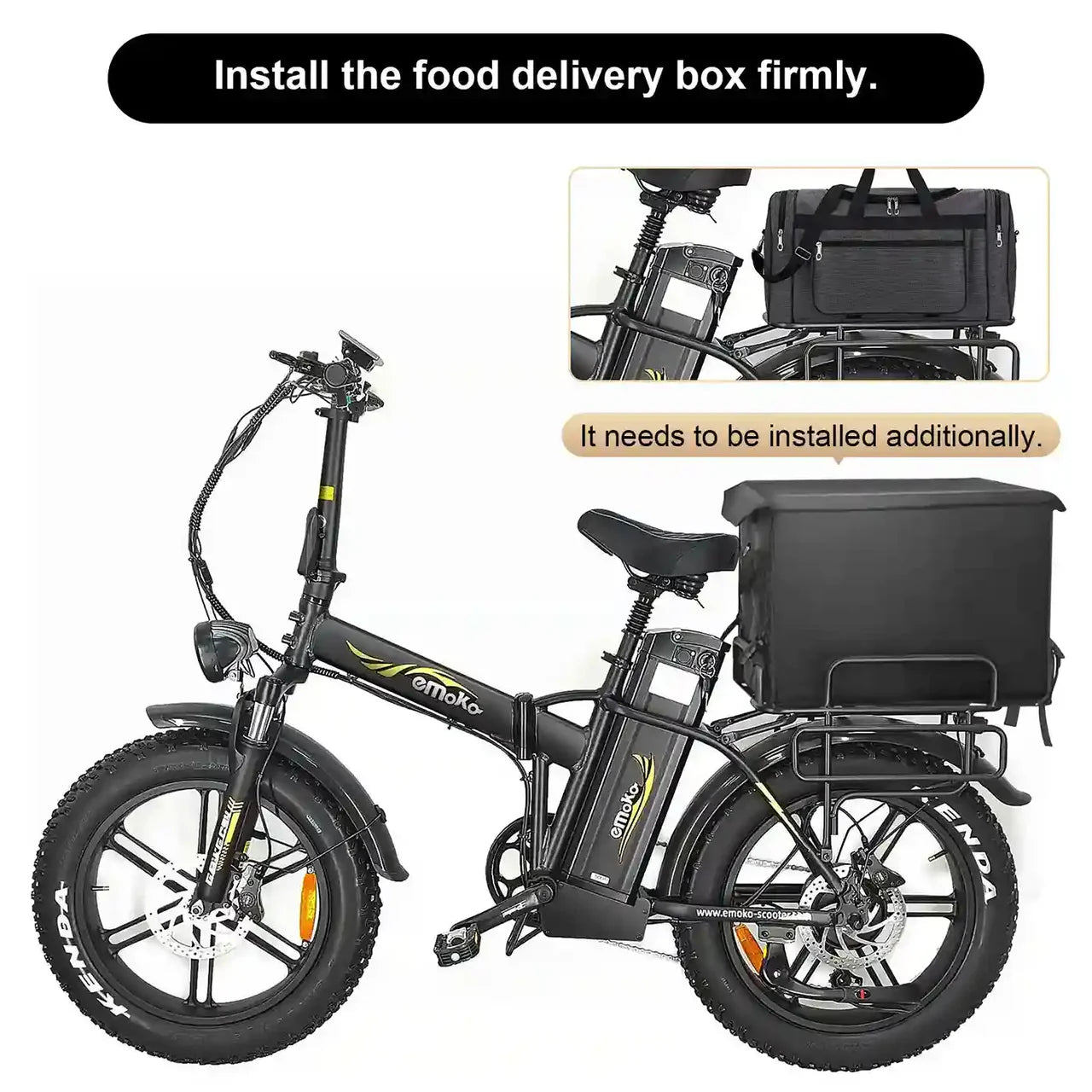 EMOKO C94 Cargo Delivery Electric Bike – 250W Motor | Dual Battery Option | Cargo Rear Rack | Long Range Delivery E-Bike | UK Legal Commuter Bike