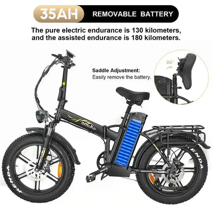 EMOKO C94 Cargo Delivery Electric Bike – 250W Motor | Dual Battery Option | Cargo Rear Rack | Long Range Delivery E-Bike | UK Legal Commuter Bike