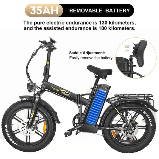EMOKO C94 Cargo Delivery Electric Bike – 250W Motor | Dual Battery Option | Cargo Rear Rack | Long Range Delivery E-Bike | UK Legal Commuter Bike