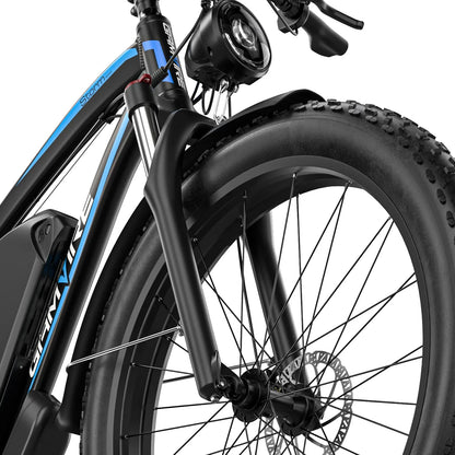 E-BYCCO Gamvire 26 V7 Electric Bike – 1000W Motor | 52V 19.2Ah Battery | 26″ Fat Tyres | All-Terrain Full Suspension | High-Speed Off-Road E-Bike