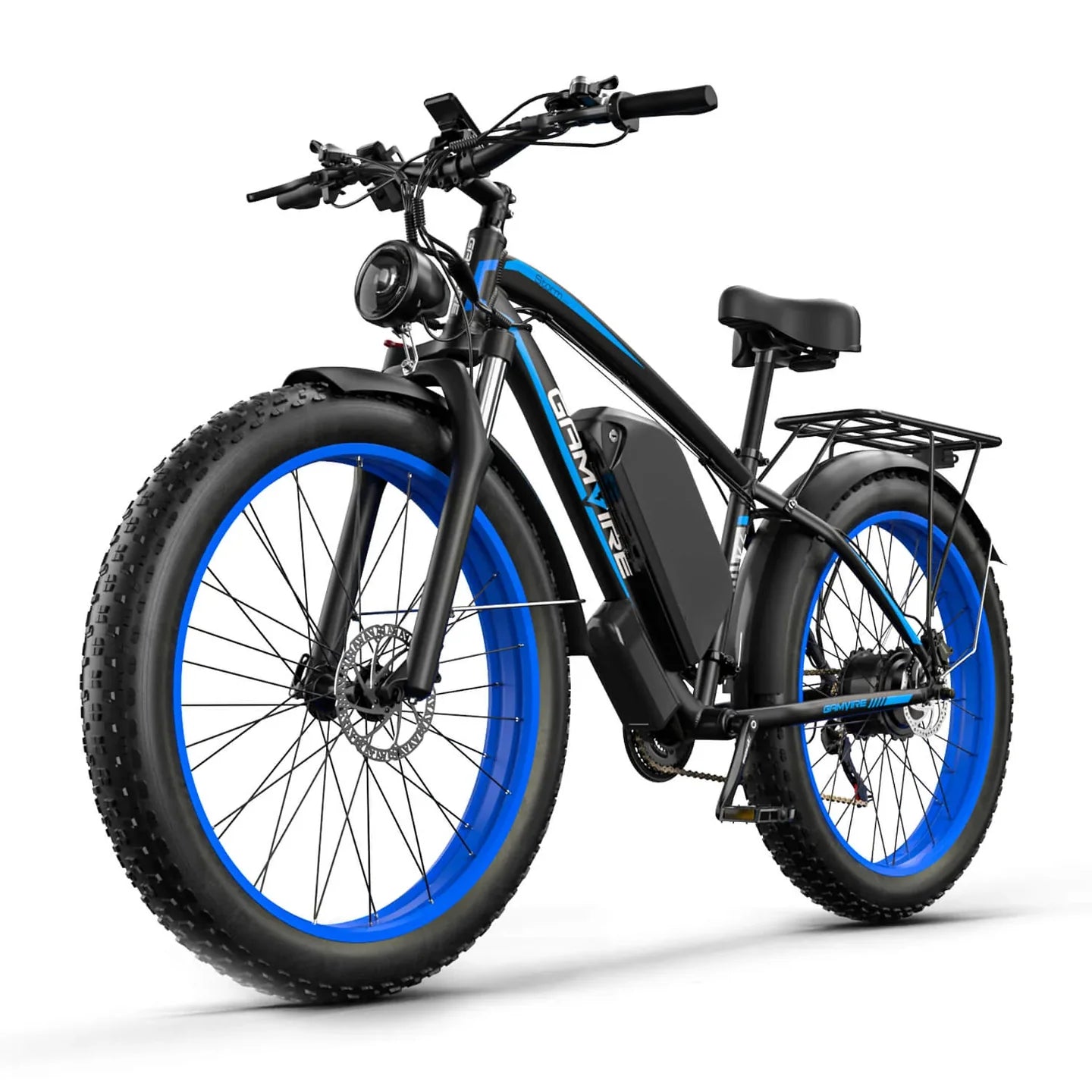 E-BYCCO Gamvire 26 V7 Electric Bike – 1000W Motor | 52V 19.2Ah Battery | 26″ Fat Tyres | All-Terrain Full Suspension | High-Speed Off-Road E-Bike