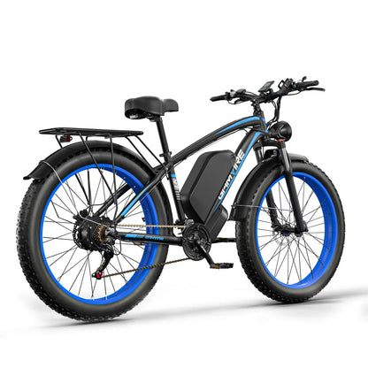 E-BYCCO Gamvire 26 V7 Electric Bike – 1000W Motor | 52V 19.2Ah Battery | 26″ Fat Tyres | All-Terrain Full Suspension | High-Speed Off-Road E-Bike