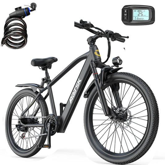 AAIRSK GT300 Electric Bike – 400W Motor | 36V 10Ah Battery | 26″ Tyres | Shimano 7-Speed | Front Suspension | Up to 65km Range | Mountain Commuter E-Bike