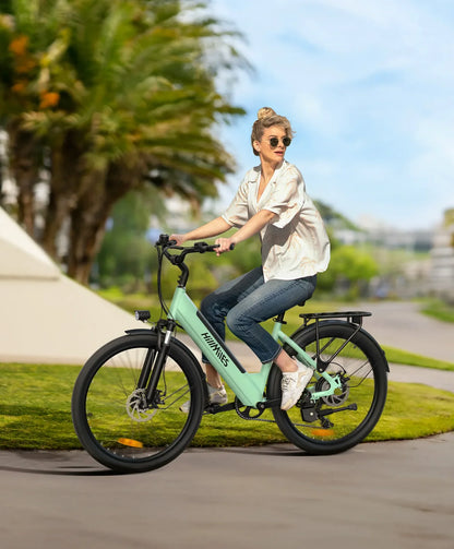 HILLMILES MILECITY 1 Electric Bike – 250W Motor | 36V 13Ah Battery | Torque Sensor Assist | 26″ Urban Tyres | Up to 100km Range | UK Legal City E-Bike