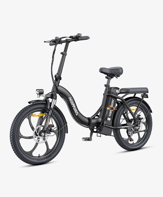 HILLMILES MILEPORT 1 Electric Bike – 250W Motor | 36V 13Ah Battery | 20″ Fat Tyres | Folding Frame | Up to 100km Range | UK Legal Commuter E-Bike