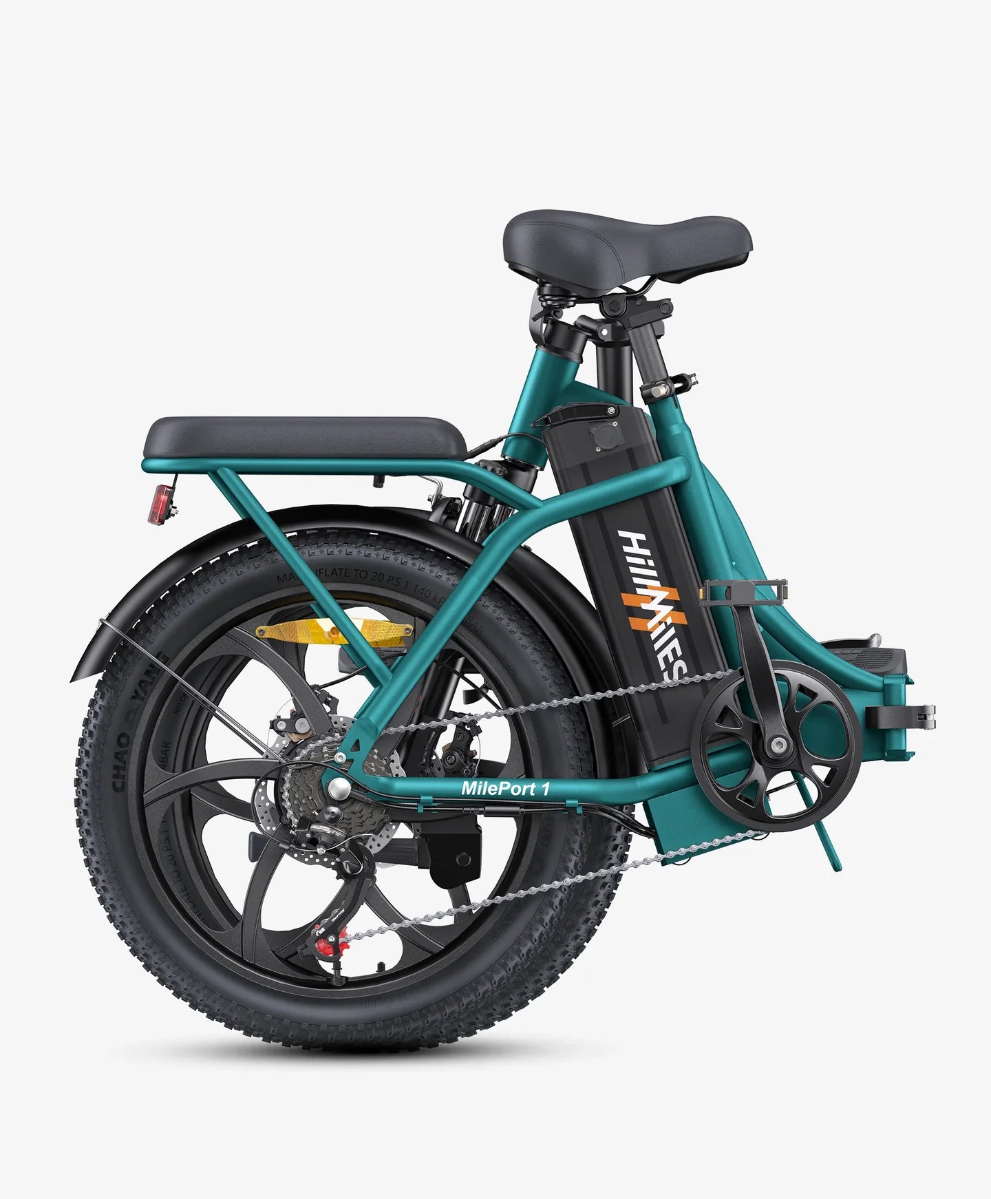 HILLMILES MILEPORT 1 Electric Bike – 250W Motor | 36V 13Ah Battery | 20″ Fat Tyres | Folding Frame | Up to 100km Range | UK Legal Commuter E-Bike