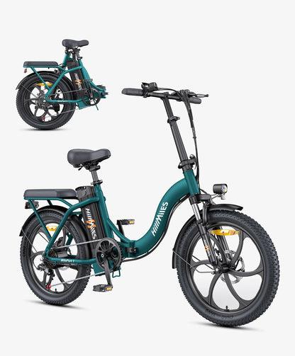 HILLMILES MILEPORT 1 Electric Bike – 250W Motor | 36V 13Ah Battery | 20″ Fat Tyres | Folding Frame | Up to 100km Range | UK Legal Commuter E-Bike