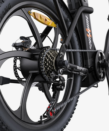 HILLMILES MILEPORT 1 Electric Bike – 250W Motor | 36V 13Ah Battery | 20″ Fat Tyres | Folding Frame | Up to 100km Range | UK Legal Commuter E-Bike
