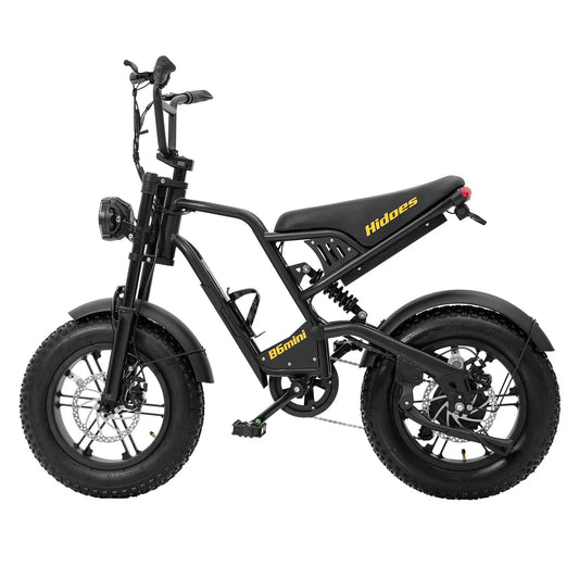 Hidoes B6 Mini Fat-Tire Electric Bike – 250W Motor | 48V 10.4Ah Battery | 16″×4″ Tires | Compact Commuter E-Bike | 18–28 km Range