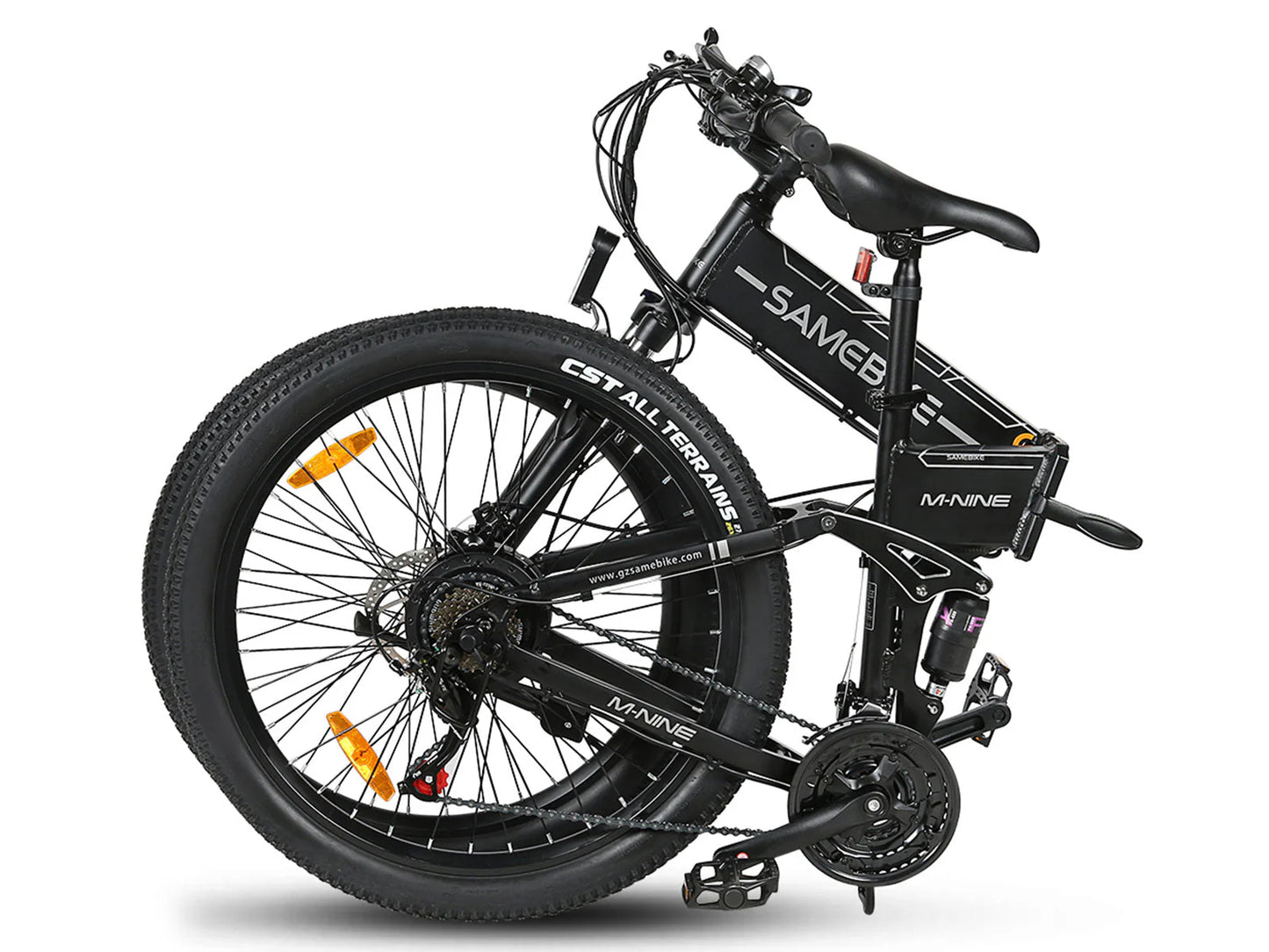 SAMEBIKE LO26-II Electric Mountain Bike – 75+Nm Motor | 48V 14Ah Battery | 26″ Fat Tyres | Dual Suspension | Folding All-Terrain E-Bike | UK Legal Commuter MTB