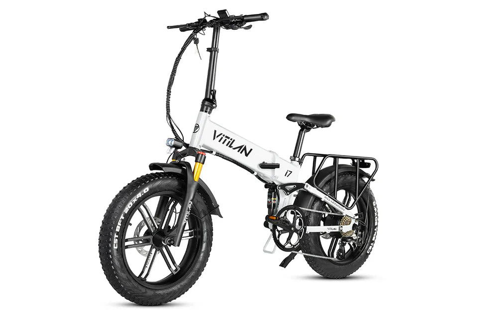 VITILAN i7 Pro 3.0 Electric Bike – 750W Motor | 48V 20Ah Samsung Battery | Full Suspension | 20″ × 4.0″ Fat Tyres | Folding All-Terrain E-Bike