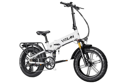VITILAN i7 Pro 3.0 Electric Bike – 750W Motor | 48V 20Ah Samsung Battery | Full Suspension | 20″ × 4.0″ Fat Tyres | Folding All-Terrain E-Bike