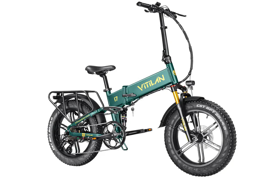 VITILAN i7 Pro 3.0 Electric Bike – 750W Motor | 48V 20Ah Samsung Battery | Full Suspension | 20″ × 4.0″ Fat Tyres | Folding All-Terrain E-Bike