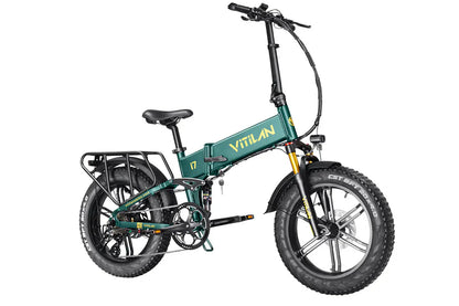 VITILAN i7 Pro 3.0 Electric Bike – 750W Motor | 48V 20Ah Samsung Battery | Full Suspension | 20″ × 4.0″ Fat Tyres | Folding All-Terrain E-Bike