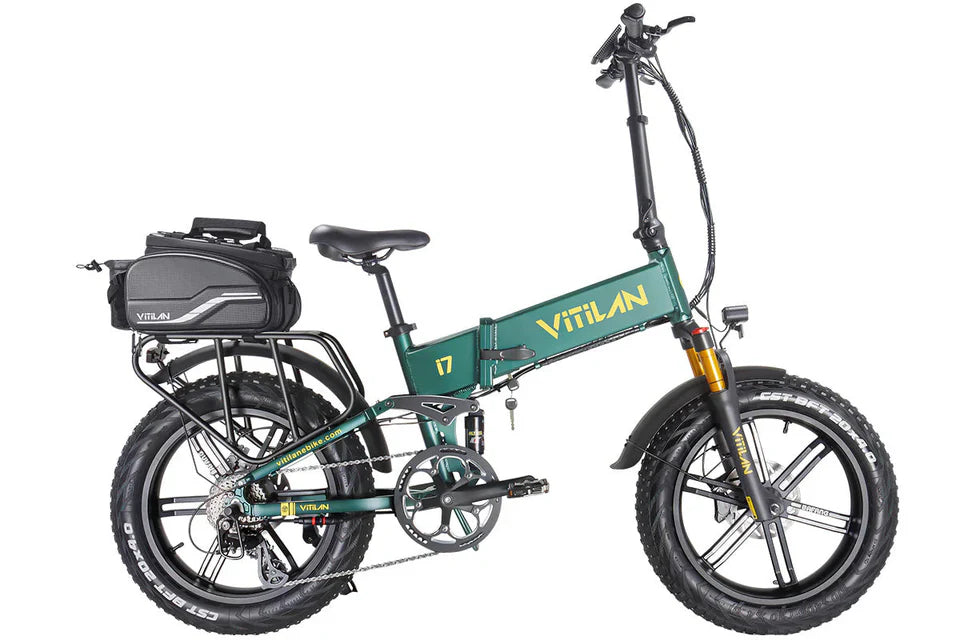 VITILAN i7 Pro 3.0 Electric Bike – 750W Motor | 48V 20Ah Samsung Battery | Full Suspension | 20″ × 4.0″ Fat Tyres | Folding All-Terrain E-Bike