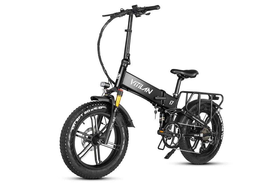 VITILAN i7 Pro 3.0 Electric Bike – 750W Motor | 48V 20Ah Samsung Battery | Full Suspension | 20″ × 4.0″ Fat Tyres | Folding All-Terrain E-Bike