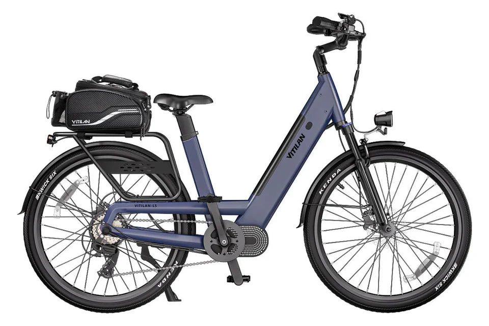 VITILAN L5 Urban Commuter Electric Bike – 500W Motor | 48V 15Ah Samsung Battery | Torque Sensor | Step-Through City E-Bike | Up to 104km Range