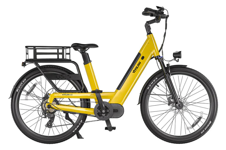 VITILAN L5 Urban Commuter Electric Bike – 500W Motor | 48V 15Ah Samsung Battery | Torque Sensor | Step-Through City E-Bike | Up to 104km Range