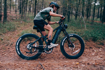 VITILAN T7 Full Suspension Electric Bike – 1000W Motor | 48V 20Ah Samsung Battery | Full Suspension | 26″ Fat Tyres | All-Terrain Mountain E-Bike