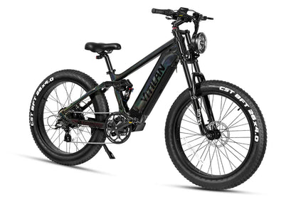 VITILAN T7 Full Suspension Electric Bike – 1000W Motor | 48V 20Ah Samsung Battery | Full Suspension | 26″ Fat Tyres | All-Terrain Mountain E-Bike