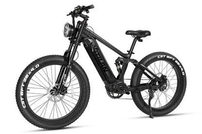 VITILAN T7 Full Suspension Electric Bike – 1000W Motor | 48V 20Ah Samsung Battery | Full Suspension | 26″ Fat Tyres | All-Terrain Mountain E-Bike