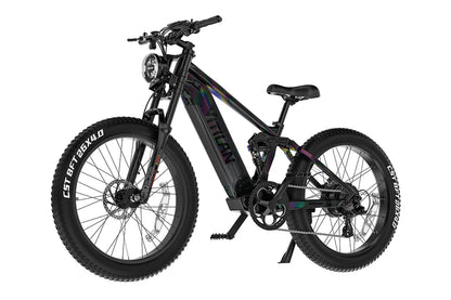 VITILAN T7 Full Suspension Electric Bike – 1000W Motor | 48V 20Ah Samsung Battery | Full Suspension | 26″ Fat Tyres | All-Terrain Mountain E-Bike