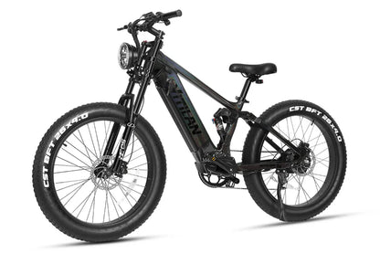 VITILAN T7 Full Suspension Electric Bike – 1000W Motor | 48V 20Ah Samsung Battery | Full Suspension | 26″ Fat Tyres | All-Terrain Mountain E-Bike
