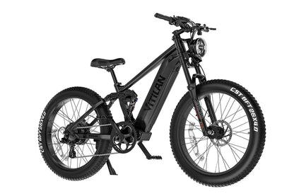VITILAN T7 Full Suspension Electric Bike – 1000W Motor | 48V 20Ah Samsung Battery | Full Suspension | 26″ Fat Tyres | All-Terrain Mountain E-Bike