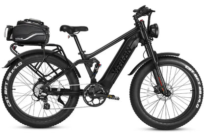 VITILAN T7 Full Suspension Electric Bike – 1000W Motor | 48V 20Ah Samsung Battery | Full Suspension | 26″ Fat Tyres | All-Terrain Mountain E-Bike