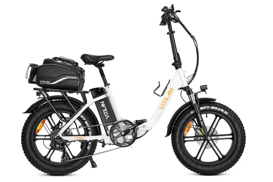 VITILAN U7 Step-Thru Folding Electric Bike – 750W Motor | 48V 20Ah Samsung Battery | 20″ × 4.0″ Fat Tyres | Folding Step-Through E-Bike
