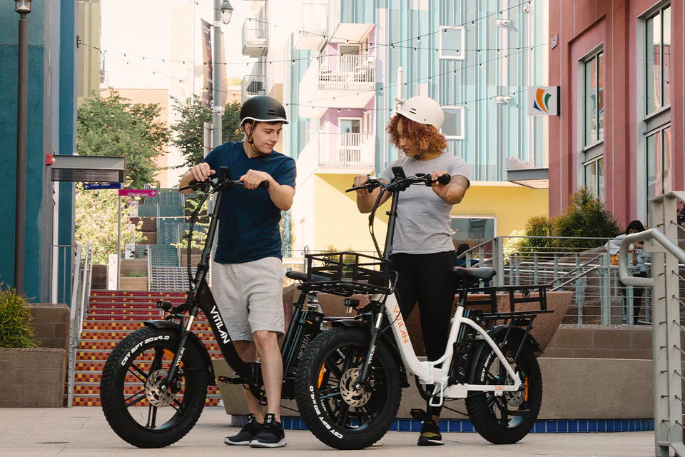 VITILAN U7 Step-Thru Folding Electric Bike – 750W Motor | 48V 20Ah Samsung Battery | 20″ × 4.0″ Fat Tyres | Folding Step-Through E-Bike