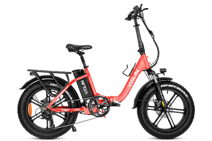 VITILAN U7 Step-Thru Folding Electric Bike – 750W Motor | 48V 20Ah Samsung Battery | 20″ × 4.0″ Fat Tyres | Folding Step-Through E-Bike