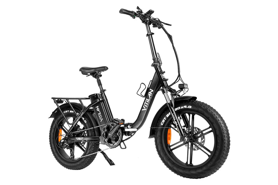 VITILAN U7 Step-Thru Folding Electric Bike – 750W Motor | 48V 20Ah Samsung Battery | 20″ × 4.0″ Fat Tyres | Folding Step-Through E-Bike