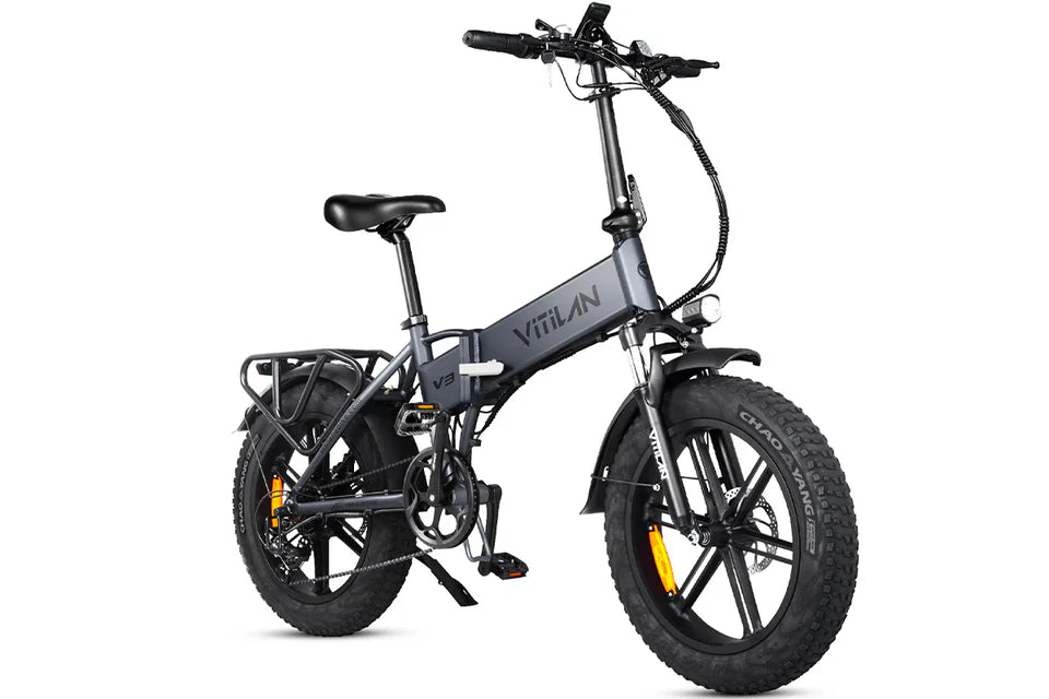 VITILAN V3 2.0 Electric Bike – 750W Motor | 48V 13Ah Battery | 20″ × 4.0″ Fat Tyres | Folding All-Terrain E-Bike | Full Suspension Comfort