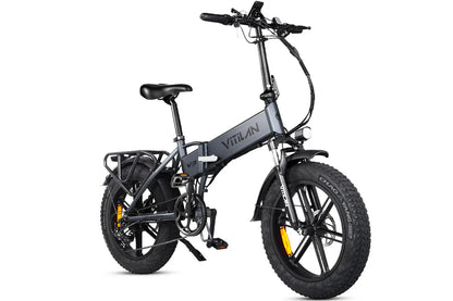 VITILAN V3 2.0 Electric Bike – 750W Motor | 48V 13Ah Battery | 20″ × 4.0″ Fat Tyres | Folding All-Terrain E-Bike | Full Suspension Comfort