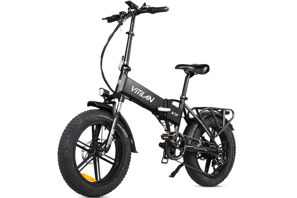 VITILAN V3 2.0 Electric Bike – 750W Motor | 48V 13Ah Battery | 20″ × 4.0″ Fat Tyres | Folding All-Terrain E-Bike | Full Suspension Comfort
