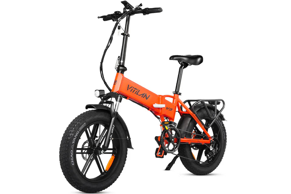 VITILAN V3 2.0 Electric Bike – 750W Motor | 48V 13Ah Battery | 20″ × 4.0″ Fat Tyres | Folding All-Terrain E-Bike | Full Suspension Comfort