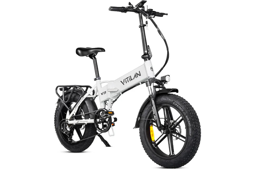 VITILAN V3 2.0 Electric Bike – 750W Motor | 48V 13Ah Battery | 20″ × 4.0″ Fat Tyres | Folding All-Terrain E-Bike | Full Suspension Comfort