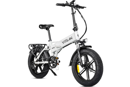 VITILAN V3 2.0 Electric Bike – 750W Motor | 48V 13Ah Battery | 20″ × 4.0″ Fat Tyres | Folding All-Terrain E-Bike | Full Suspension Comfort